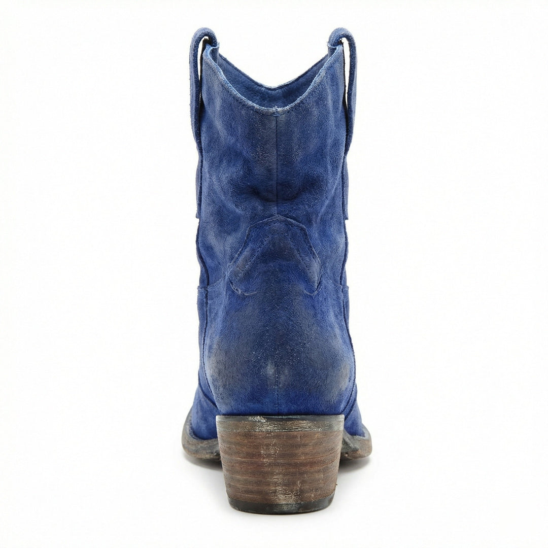Kurze Cowboy-Stiefel | Western | Wildleder | Knöchel-Stiefel | Damenstiefel – Tavélo