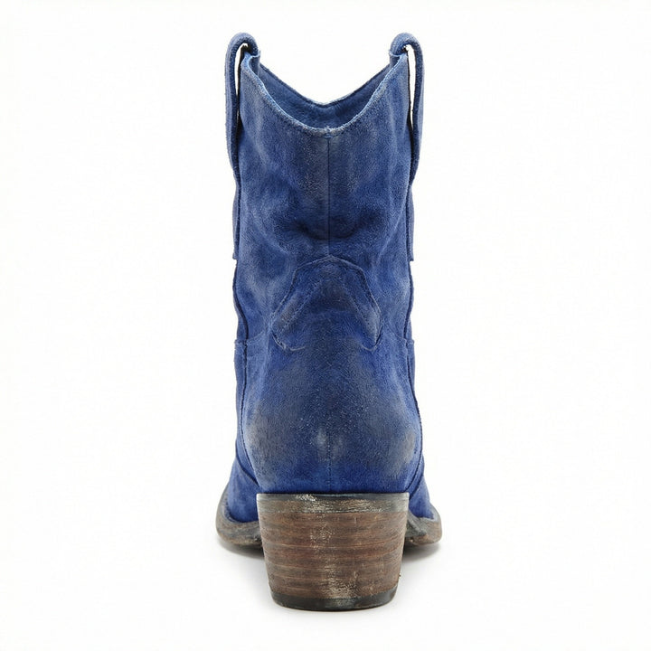 Kurze Cowboy-Stiefel | Western | Wildleder | Knöchel-Stiefel | Damenstiefel – Tavélo