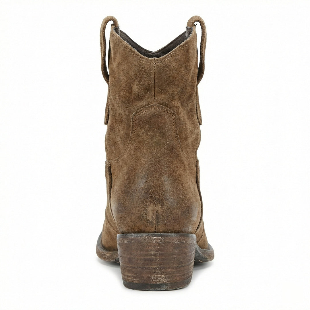 Kurze Cowboy-Stiefel | Western | Wildleder | Knöchel-Stiefel | Damenstiefel – Tavélo