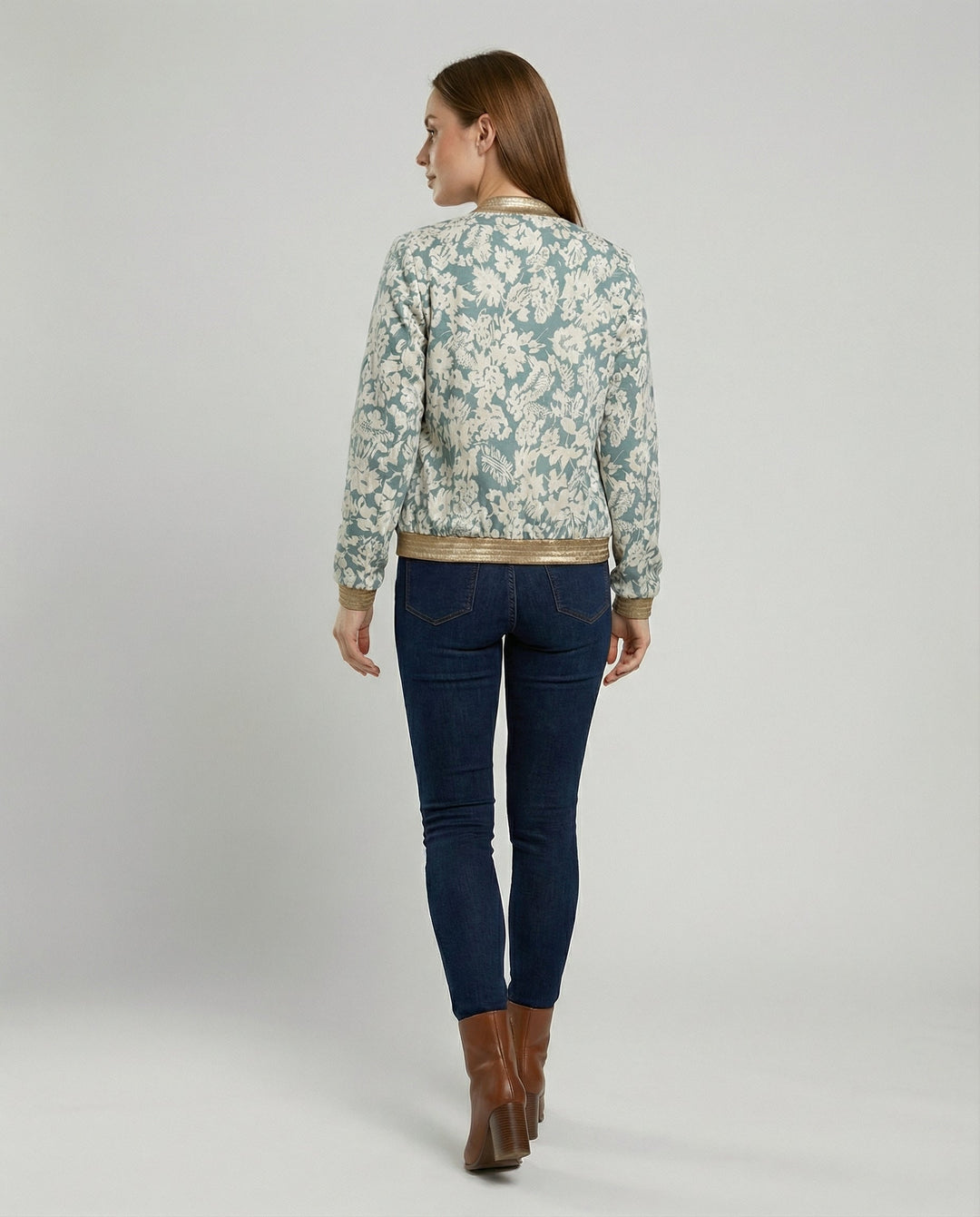 Damen Bomberjacke mit Blumenmuster | Echoarchiv