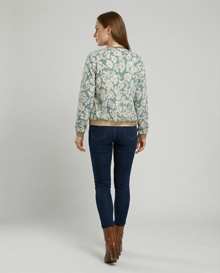 Damen Bomberjacke mit Blumenmuster | Echoarchiv
