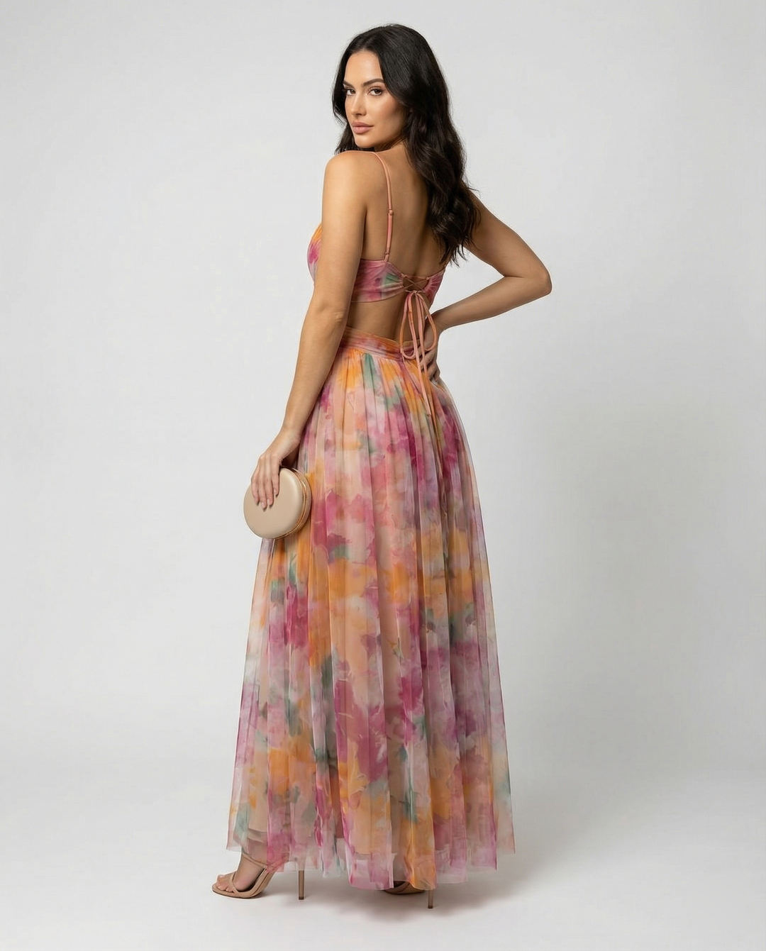 Elegantes Maxikleid im Schönen Blumenmuster für festliche Anlässe – Valéora