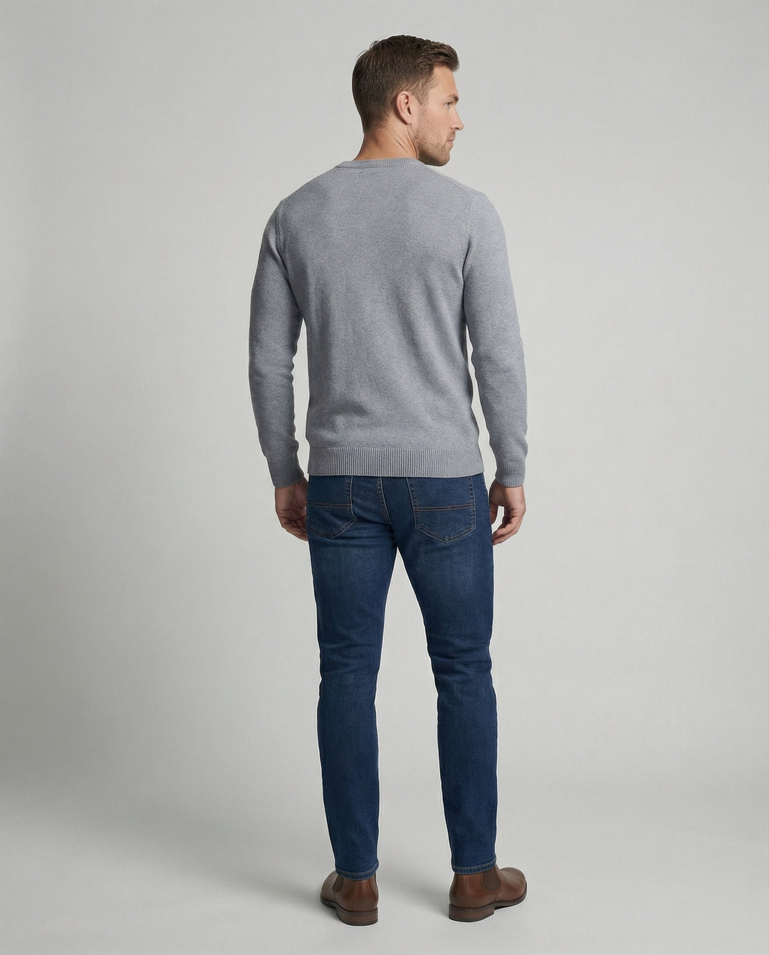 Herren V-Ausschnitt Feinstrickpullover Echoarchiv