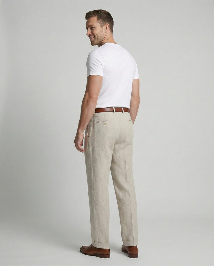Herren elegante und bequeme Leinenhose Echoarchiv