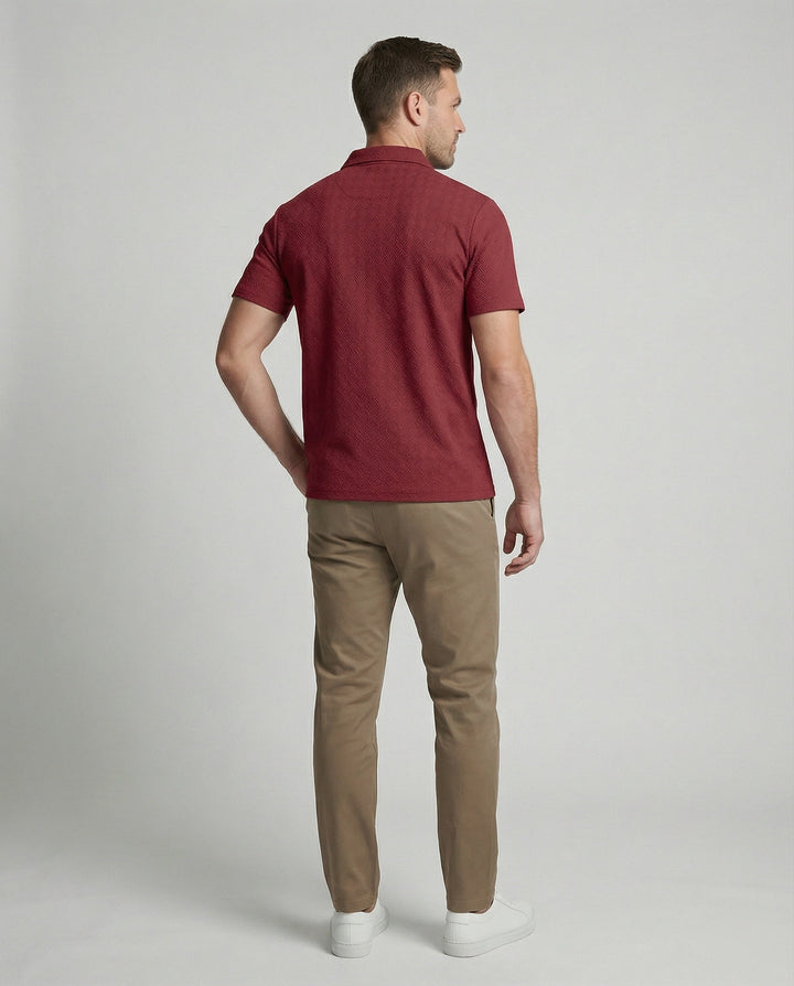 Herren Poloshirt mit Reißverschluss
