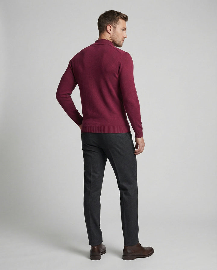 Herren eleganter Pullover mit Stehkragen Echoarchiv