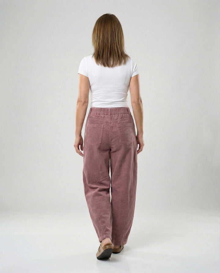 Damen Cordhose Damen weit High Waist