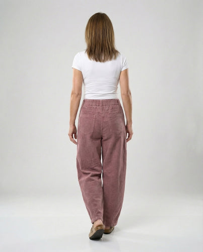 Damen Cordhose Damen weit High Waist