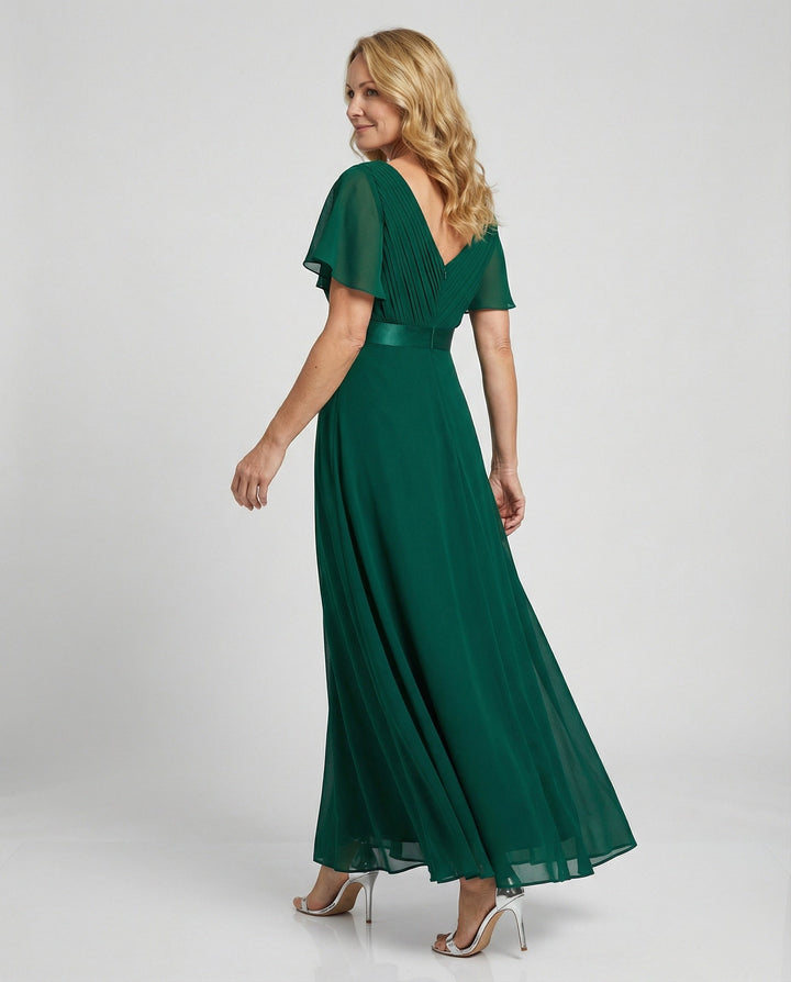 Damen Abendkleid lang Chiffon elegant