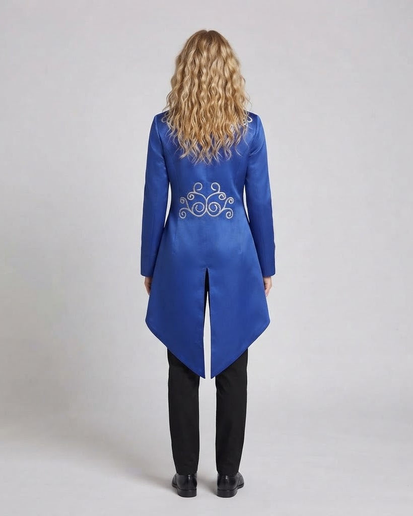 Damen elegante Frack mit aufwendigen Verzierungen und edlen Akzenten Echo Archiv