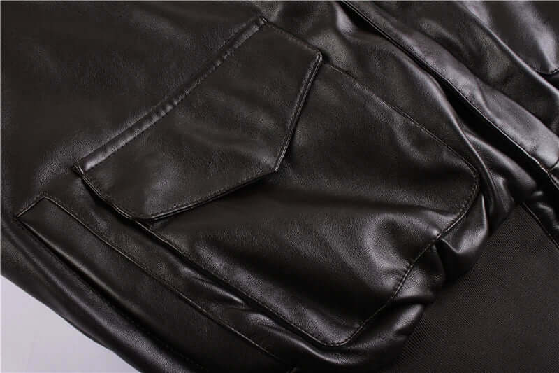 Echoarchiv | Herren Lederjacke mit praktischen Taschen