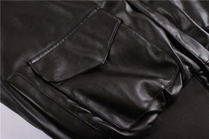 Echoarchiv | Herren Lederjacke mit praktischen Taschen