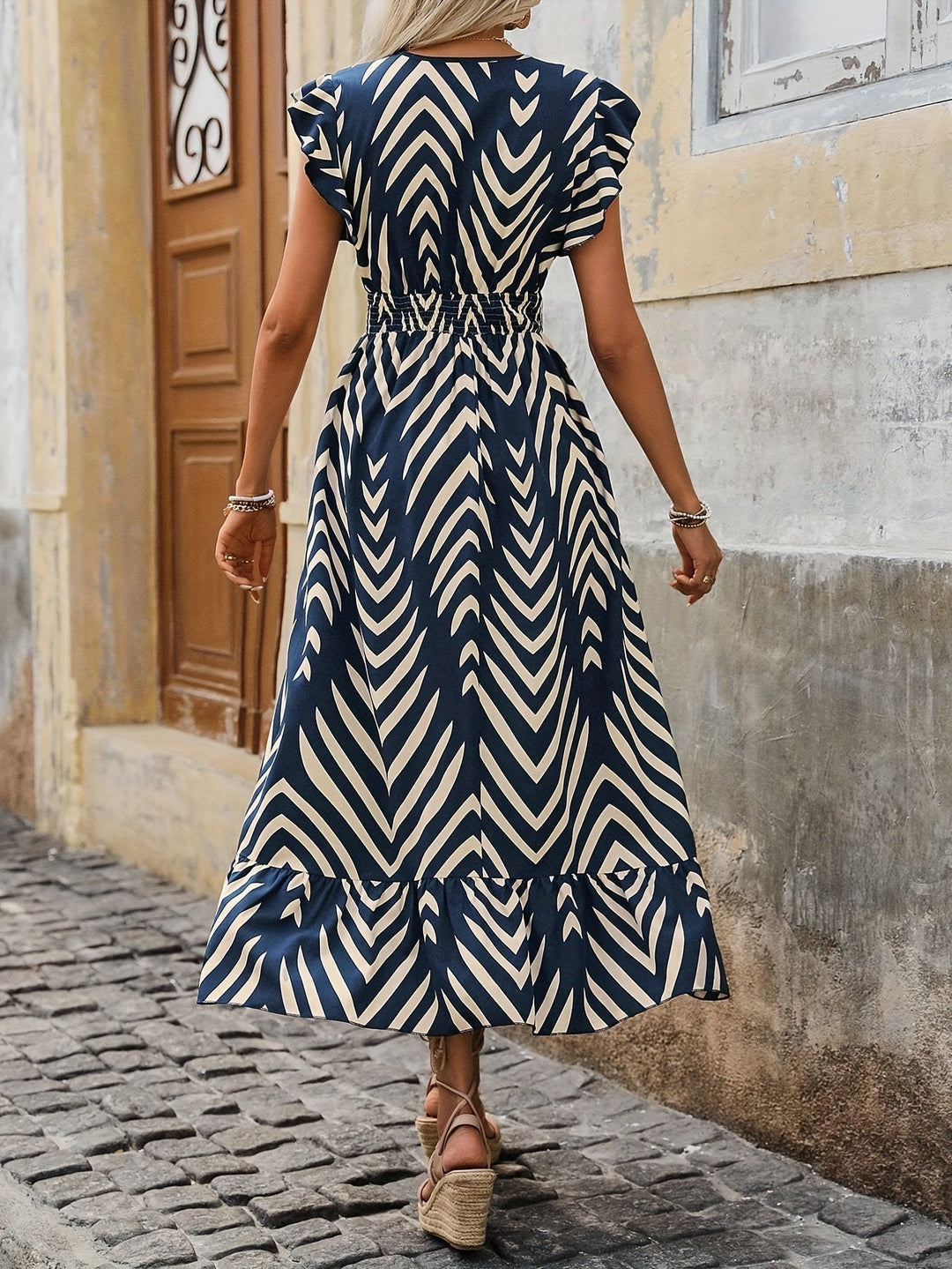 Echoarchiv | Alloverdruck Kleid mit Rocktaille