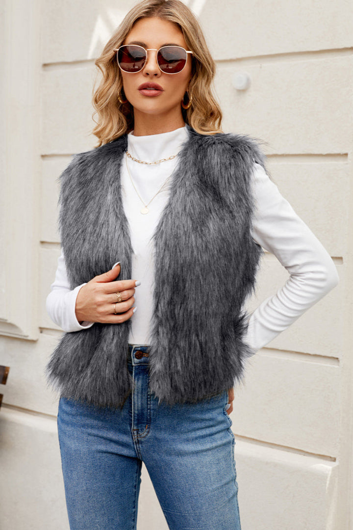 Faux Fur Weste Elegant und Zeitlos Weicher Komfort – Avérine