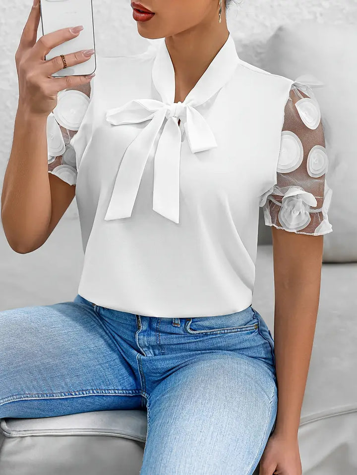 Echoarchiv | Bluse mit Transparenten Puffärmeln