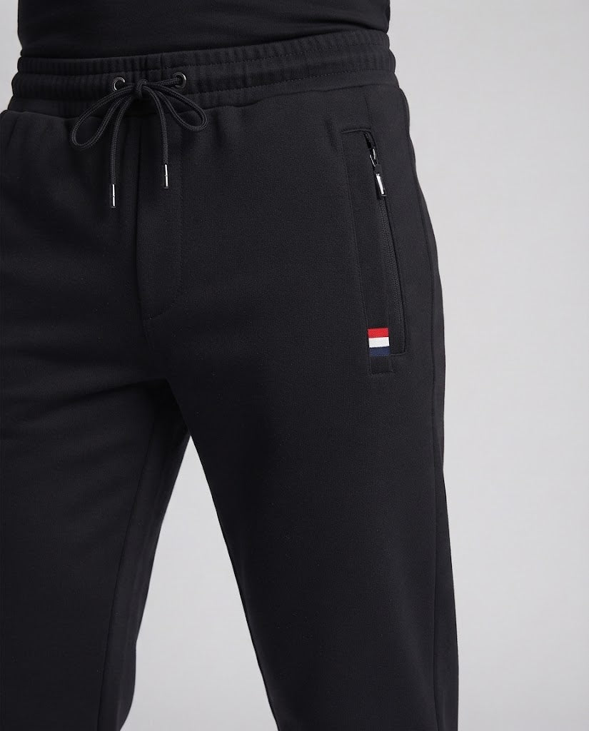 Herren sportliche Jogginghose mit elastischem Bund, Kordelzug und Reißverschlusstaschen Echoarchiv