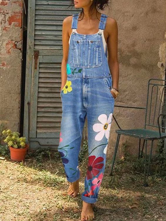 Echoarchiv | Ärmelloser Denim-Overall
