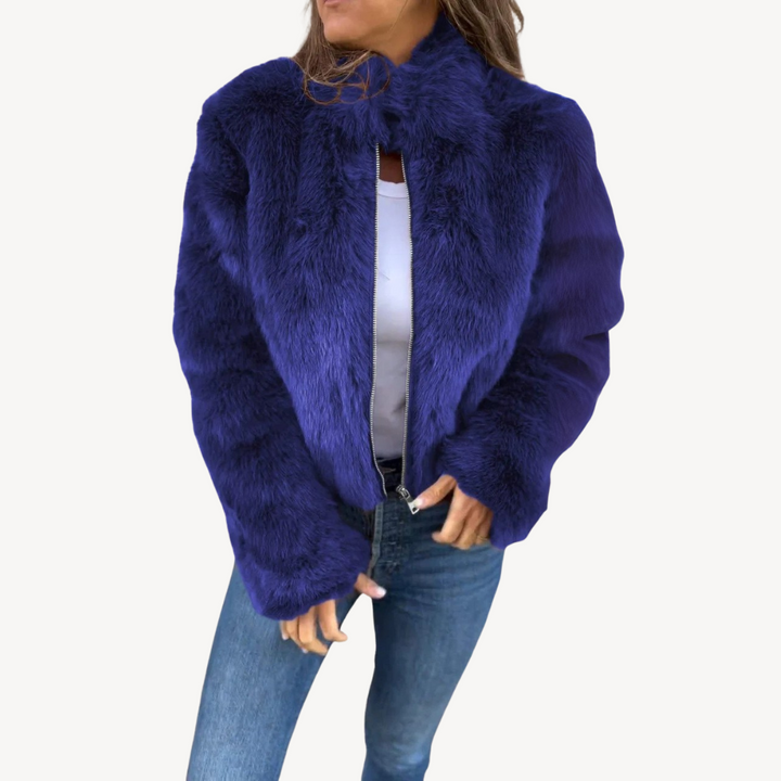Echoarchiv | Damen Kunstpelz Zip-Up Jacke