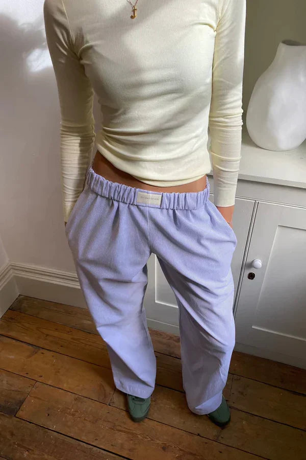Echoarchiv | Loose fit Gestreift Elastisch Taille Hose