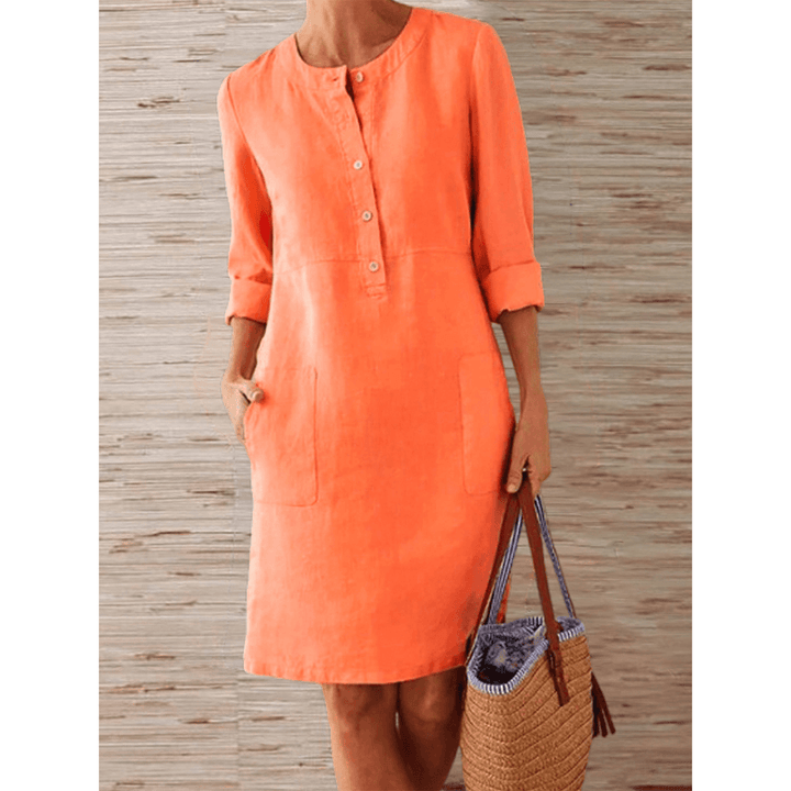 Lässiges kleid mit Knopfleiste
