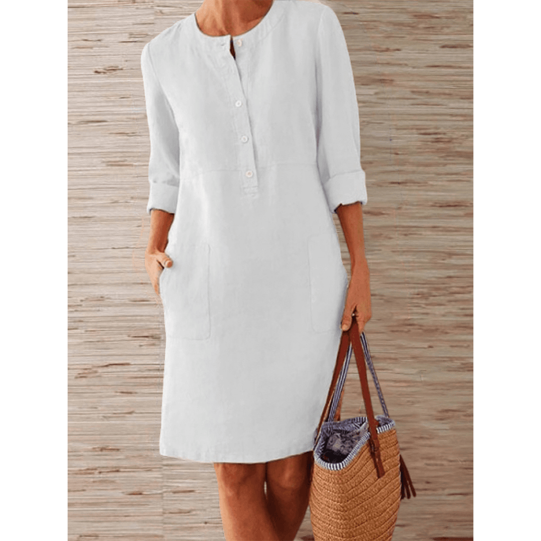 Lässiges kleid mit Knopfleiste