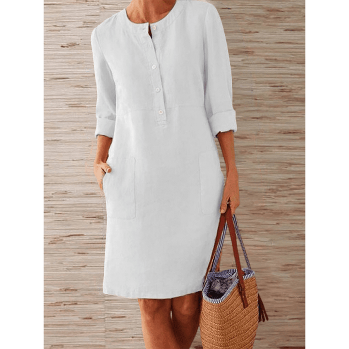 Lässiges kleid mit Knopfleiste