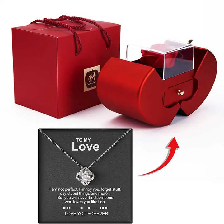Echoarchiv Liebe Halskette Luxus Rose Box