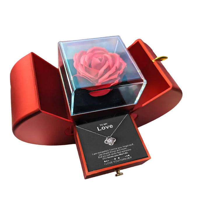 Echoarchiv Liebe Halskette Luxus Rose Box