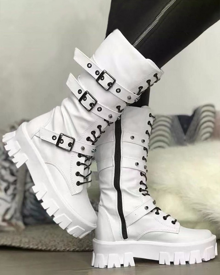 Echoarchiv | Stiefel Mit Reißverschluss Und Schnallen