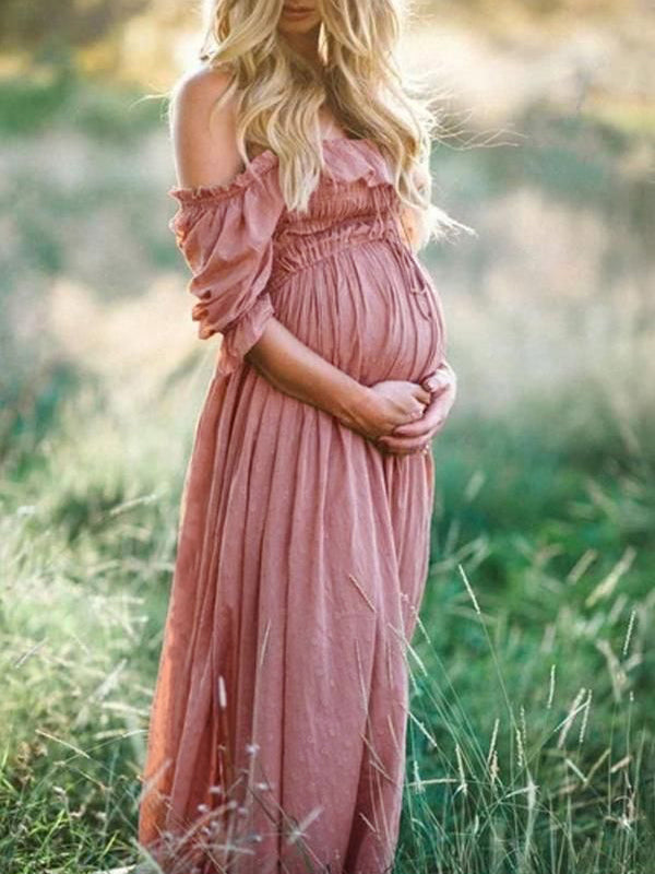 Echoarchiv | Boho Chic: Umstandsmode Boot Hals Ranken Kleid