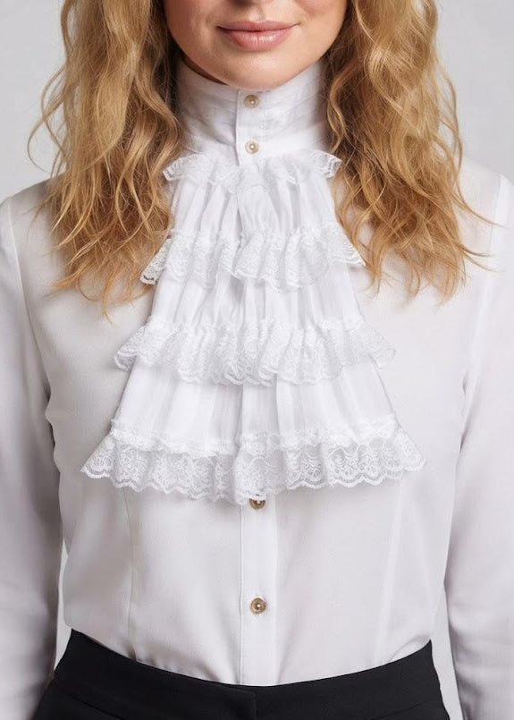 Damen Rüschenshirt mit elegantem Kragen Echo Archiv