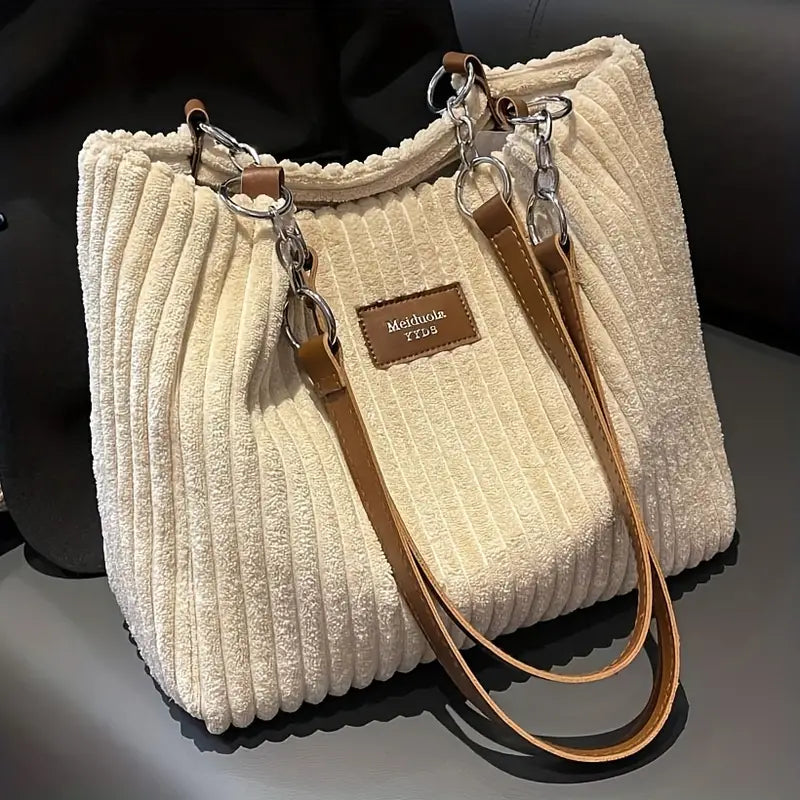 Cord Tote Bag für Damen Chic & Geräumig – Avelline