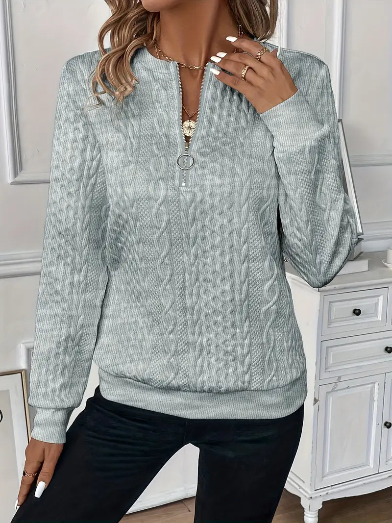 Echoarchiv | Eleganter Reißverschluss-Pullover für Komfort und Stil