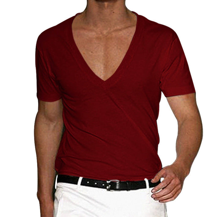 Echoarchiv | Slim Fit T-Shirt mit V-Ausschnitt
