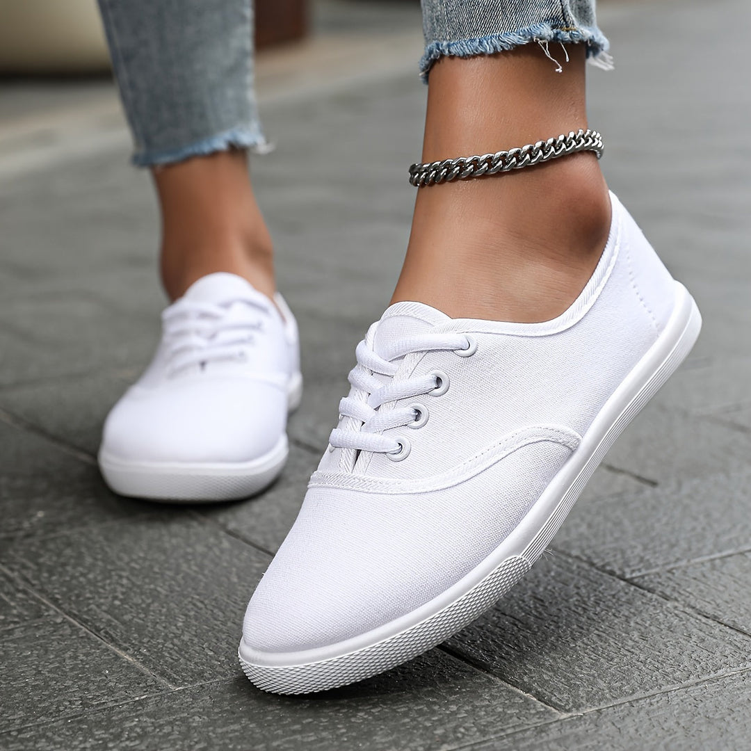 Echoarchiv | Bequeme Niedrige Canvas Schnürschuhe
