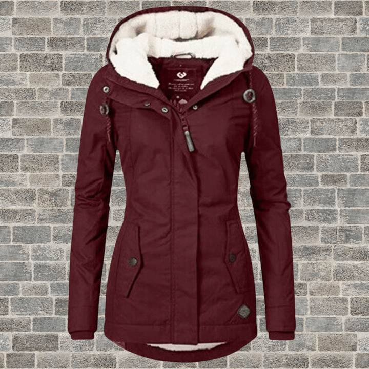 Damen Lange Winterjacke mit luxuriösem Pelzfutter – Avérine