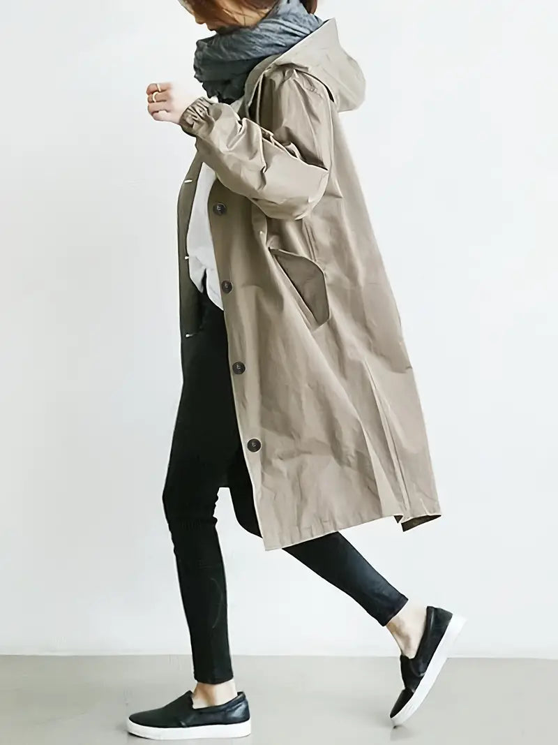 Echoarchiv | Trenchcoat mit Kapuze und Kordelzug