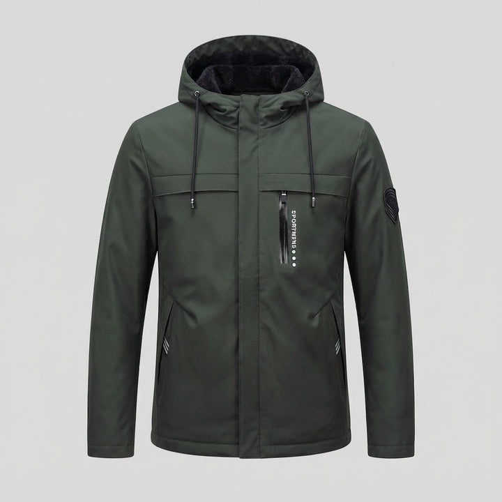 Herren Wetterfeste Kapuzenjacke Echo Archiv