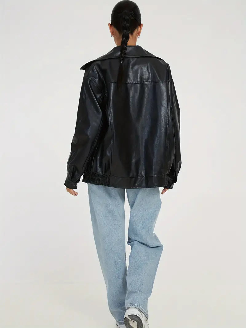 Lederjacke mit Reißverschluss – Velloura