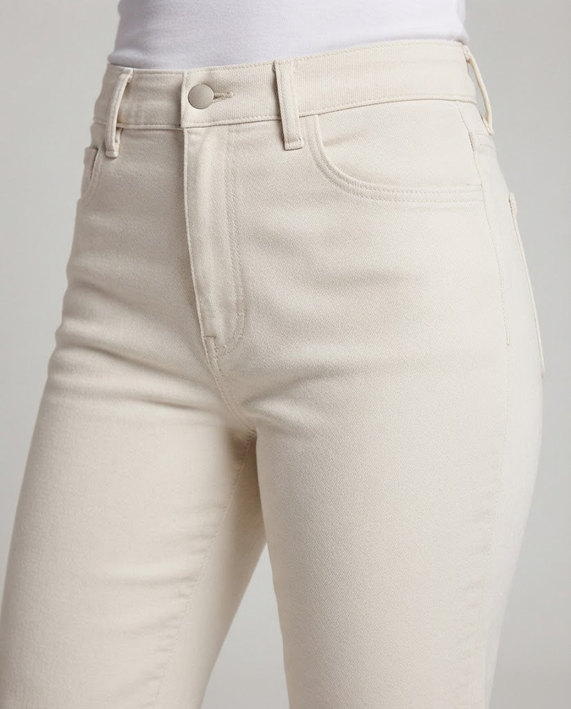 Damen Gerade geschnittene Chino-Hose mit hoher Taille und schlanker Bügelfalte Echo Archiv