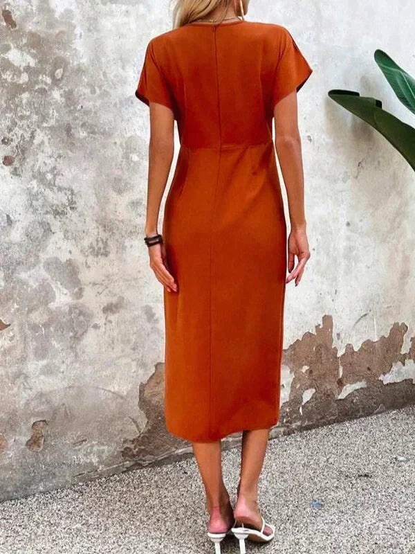 Echoarchiv | Damen Midikleid mit V-Ausschnitt