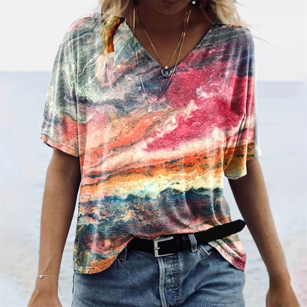 Carnale - Originelles Damen-T-Shirt im Boho-Stil - Wolf Fashion