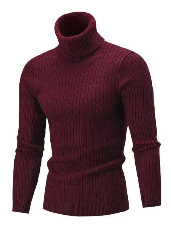 Echoarchiv | Enger Stretch Herren Pullover mit Rollkragen
