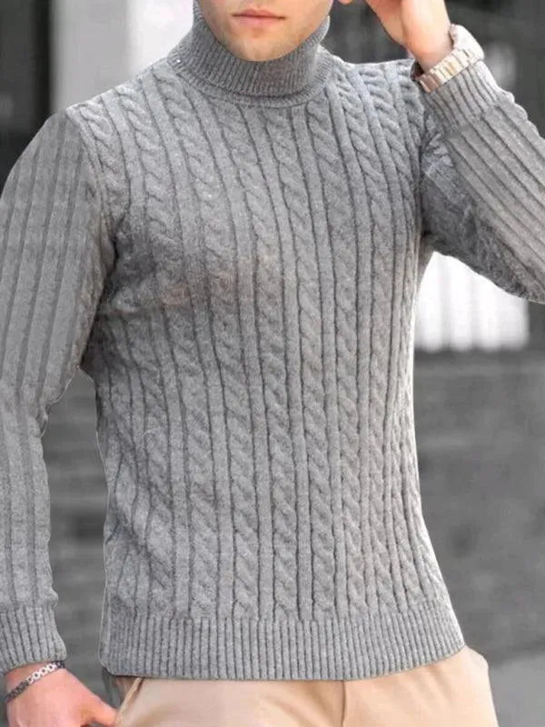 Echoarchiv | Enger Stretch Herren Pullover mit Rollkragen