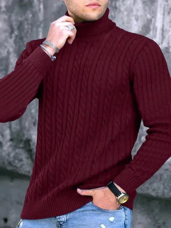 Echoarchiv | Enger Stretch Herren Pullover mit Rollkragen