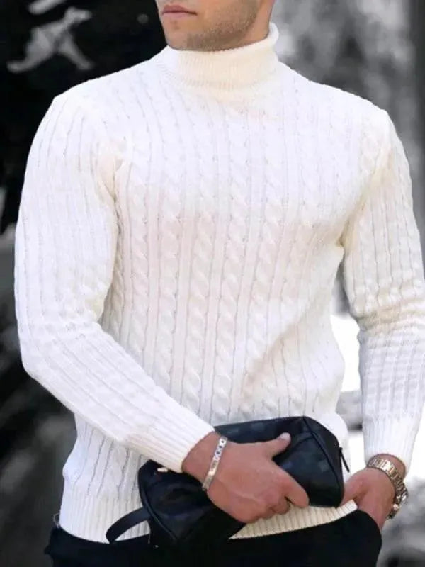 Echoarchiv | Enger Stretch Herren Pullover mit Rollkragen