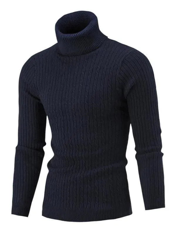 Echoarchiv | Enger Stretch Herren Pullover mit Rollkragen