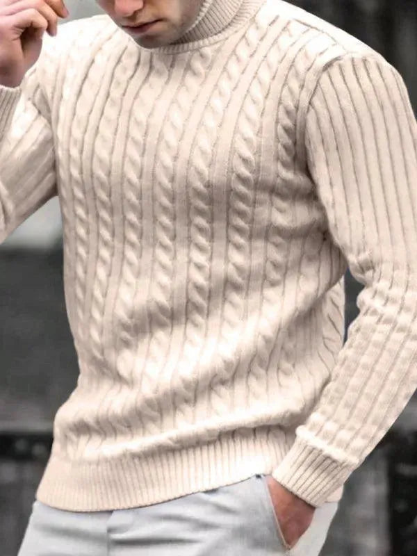 Echoarchiv | Enger Stretch Herren Pullover mit Rollkragen
