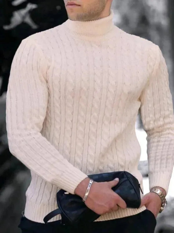 Echoarchiv | Enger Stretch Herren Pullover mit Rollkragen