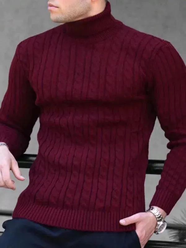 Echoarchiv | Enger Stretch Herren Pullover mit Rollkragen